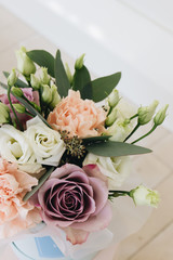 Beautiful spring bouquet with tender flowers
