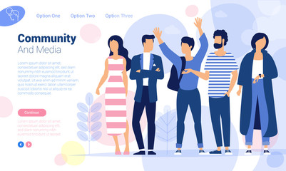 Social media web page concept