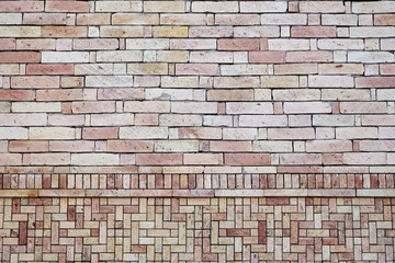 texture of brick wall from old flat brick
