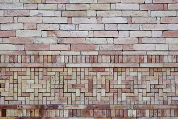 texture of brick wall from old flat brick