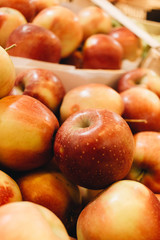 Pile of fresh ripe red apples