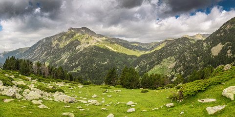 pyrenees mountains panoramic landscape view
