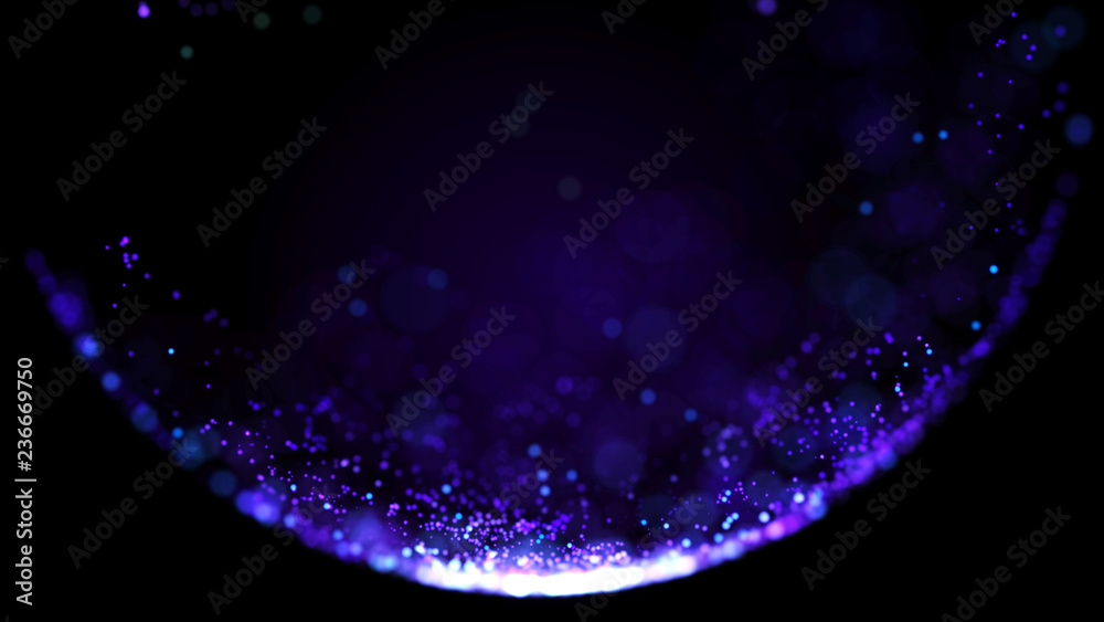 Poster abstract sphere in outer space. futuristic globalization interface. digital spherical hologram. 3d r