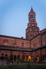 Fototapeta na wymiar The Abbey of chiaravelle is a Cistercian monastic complex in the comune of Milan