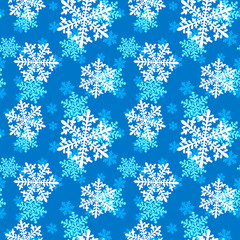 Seamless snowflakes background