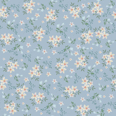 Seamless vintage floral pattern for gift wrap and fabric design