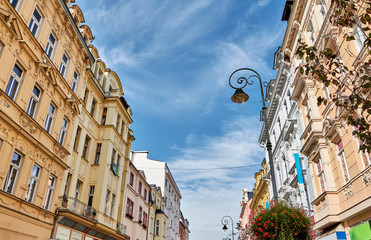 Historische Straßenansicht, Karlsbad, Tschechien