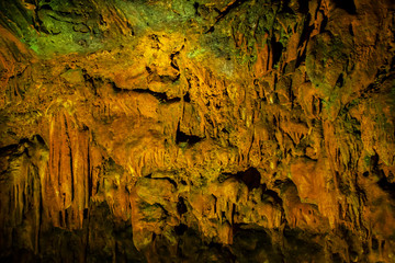 a cave with stalagmites and stalactites