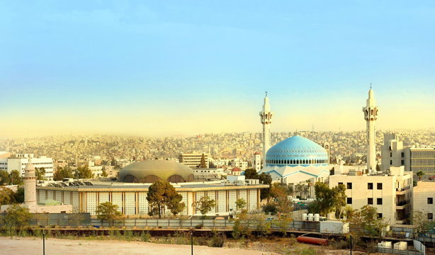 King Abdullah Mosque in Amman Jordan