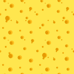 Cheese with holes seamless pattern. Textile print. Vector illustration.