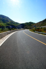 Winding mountain roads