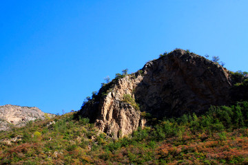 Mountains under the blue sky