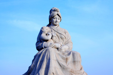 Mother river sculpture in Luanhe County, China