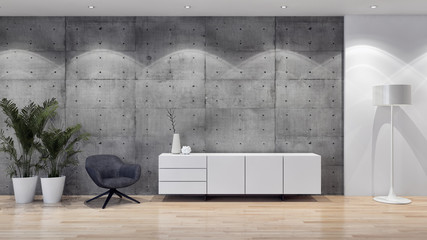 large luxury modern bright interiors Living room illustration 3D rendering computer digitally generated image