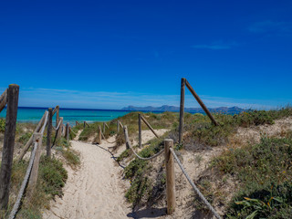 View to the ocean in Alcudia