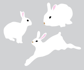 vector bunnies silhouettes