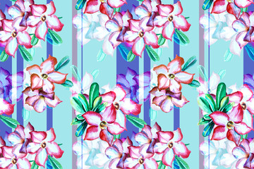 seamless tropical flowers pattern. blossom of flowers. textile design. floral background. 