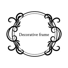 Set of frame curls and scrolls element.
