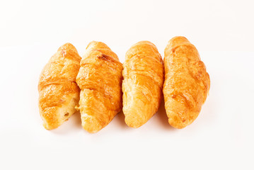 Fresh croissant isolated on white background