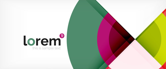 Obraz premium Modern geometric circles abstract background, colorful round shapes with shadow effects