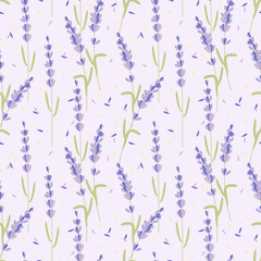 Lavender seamless pattern.
