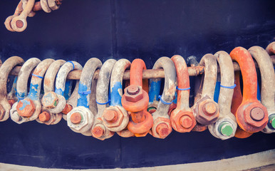 Big old rusty shackles