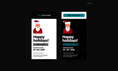 Happy Holidays Happy Holidays Here's A Gift Card Code and Expiry Date Santa Claus Illustration