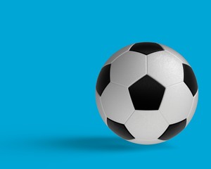 Fototapeta na wymiar 3d render football object with clipping part