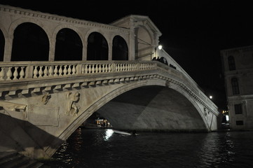 Venice Italy Canal Lit Up At Night