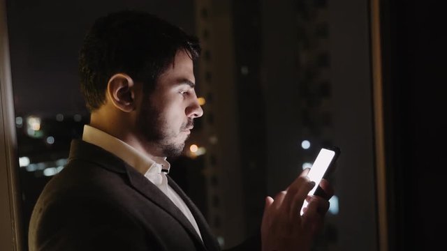 Businessman Search Information on Mobile