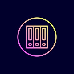 Archive icon. Vector illustration in flat line style.
