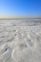 ice and snow natural landscape by the sea