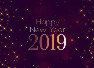 shiny 2019 happy new year sparkles background