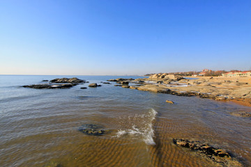 stone and water natural landscape by the sea