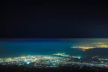 富士山５合目から見た夜景