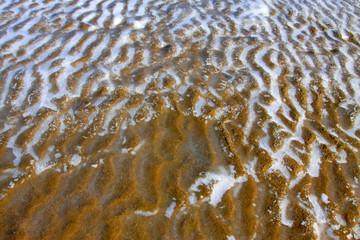 ice and snow natural landscape by the sea