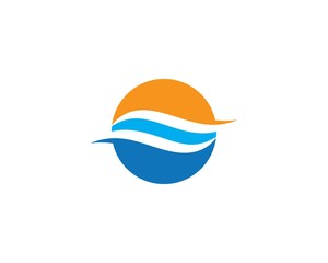 Fototapeta premium Water Wave symbol and icon Logo Template