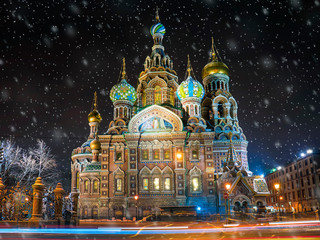 Obraz premium Church of the Saviour on Spilled Blood . St. Petersburg