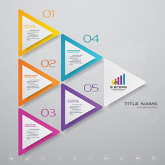 Abstract 5 steps simple&editable process chart infographics element. EPS 10.	