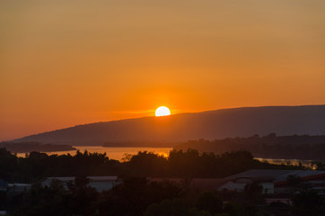 Scenic View Of Dramatic Sky During Sunset