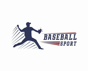 Fototapeta na wymiar Baseball logo vector design concept, Sport logo design illustration