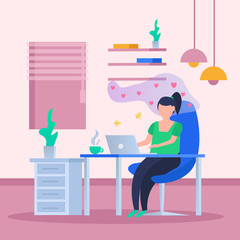 Virtual Love Orthogonal Background