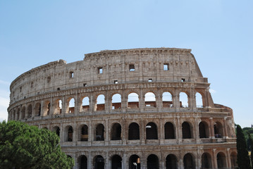 View of Colosseum - Rome, Italy.