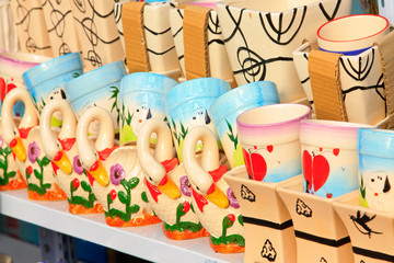 Swan formative flower pot