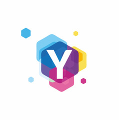 Colorful of Letter Y Logo design concept, Modern Initial logo template