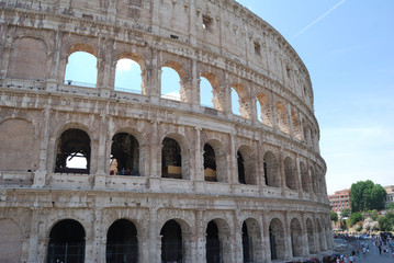 Fototapeta na wymiar View of Colosseum - Rome, Italy.
