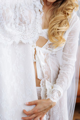 Fototapeta na wymiar wedding dress close up