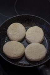 pancakes in a pan