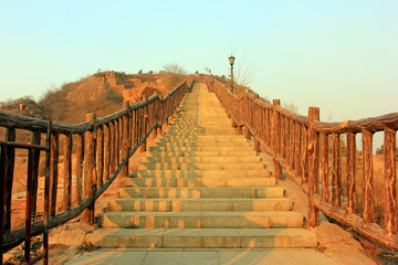stairs and railing in a tourist attractions