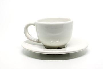 Coffee cup on white background for drinks and beverage concept